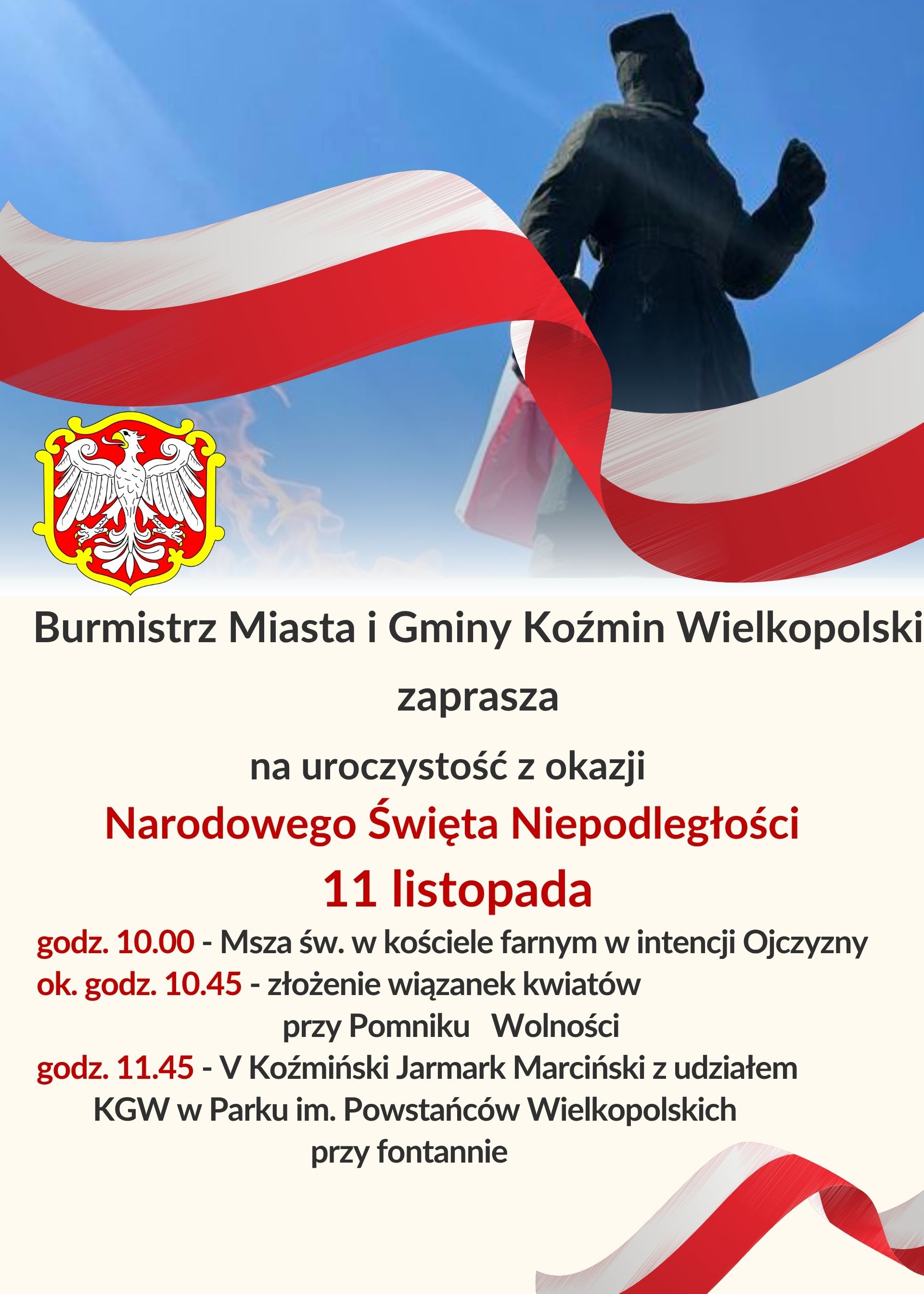 Zapraszamy na obchody Narodowego Święta Niepodległości 